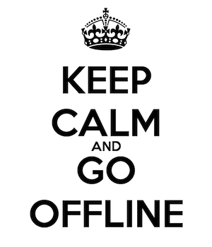 Funny British styled quote on going offline