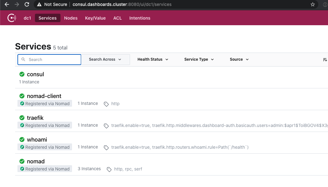 Getting Traefik, Health checks and Dashboards on a Nomad Cluster